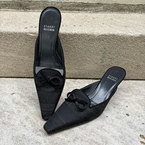 Stuart Weitzman Black Kitten Heel Shoes Size 6.5